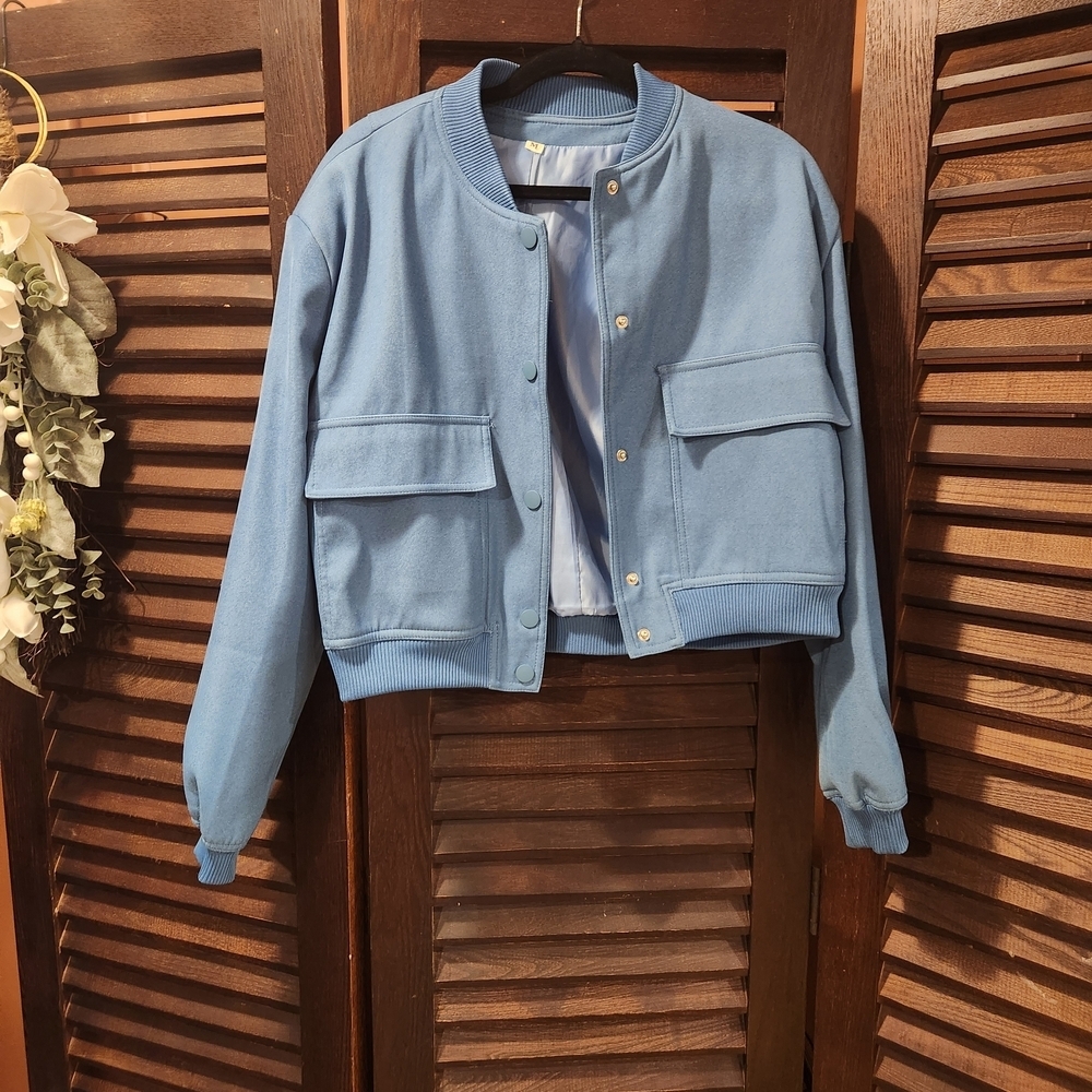 Blue Women's Bomber Jacket